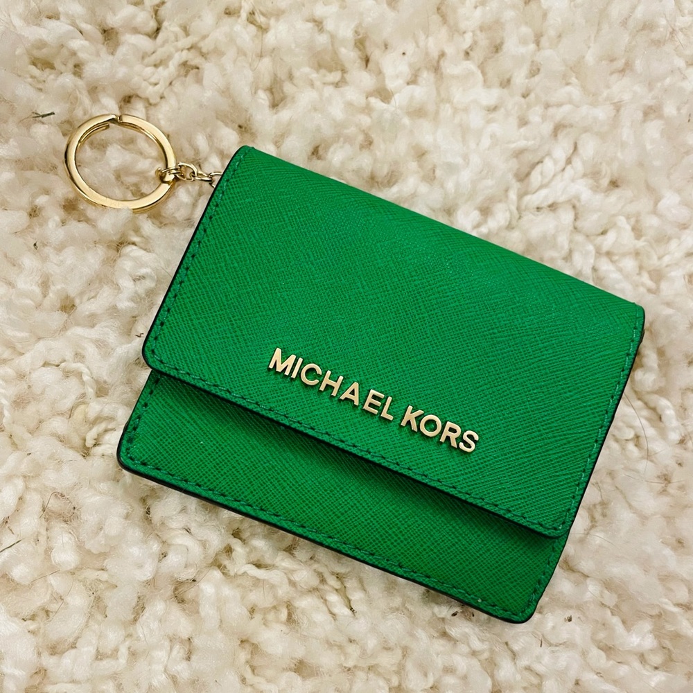 Michael Kors Leather Green Wallet
